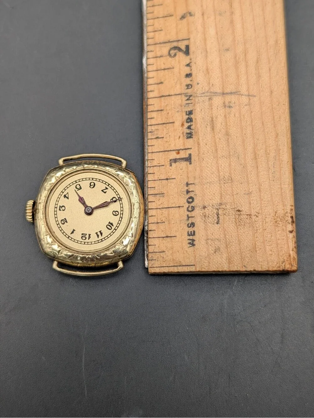 Antique 1920s Art Deco A LeCoultre Swiss 15 Jewel 14K Gold Fill Watch Case AS/IS